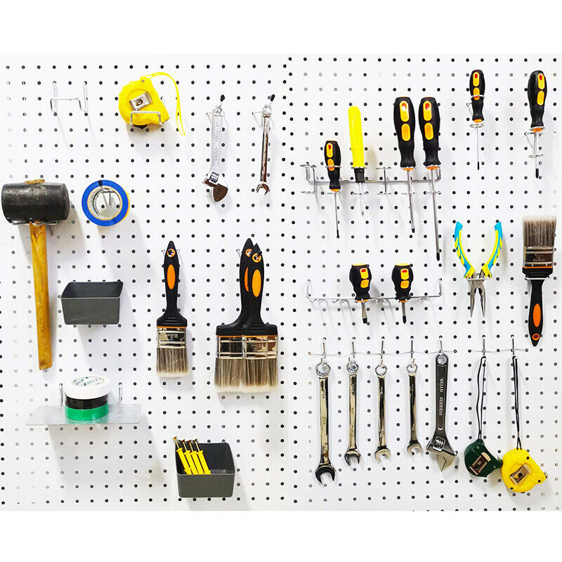 81Pcs Pegboard Hooks Assortment With Pegboard Bins Peg Locks Tools OrganizeS Hn