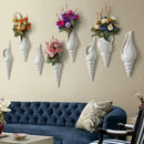 2x Shell Flower Vase Porcelain Craft Home for Home Garden Wedding Wall Decor