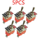 12V ON/OFF 15A 250V AC E-TEN1021 2 Pin Toggle Flick Switch SPST For Dash C RDS