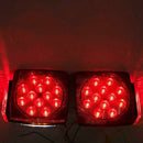 Pair Led Submersible Square Lights Trailer Under 80 Inch Tail Brake Boat St E3E3
