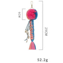 Bohemian Jewelry Shell Hair Ball Keychain With Tassel Bag Accessories Bag H J1Z3