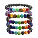 5PC X Beads 7 Chakra Color Crystal Stone Chakra Healing Bracelet Jewelry Praying