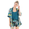 Women Satin Pajamas Faux Silk Silky Pajama Set Elegant Robe 3pcs Suspender  H8C7
