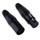 1 Pair XLR 3 Pin Female Jack/Male Plug Audio Microphone MIC Audio Connector