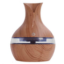 Ultrasonic Mini Wooden Aromatherapy Humidifier 7Color LED Light Diffuser/1