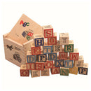 27 Pcs Children Wood Alphabet Blocks Letters Stacking Toys Building Blocks  E2R4