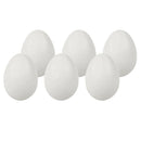 6x Wooden Easter Craft Eggs, Display, Smooth,Ready to Paint and Decor White