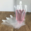 50X Stand up Clear Plastic Spouted Drink Bag Pouch Cruise Booze Reusable 500ML