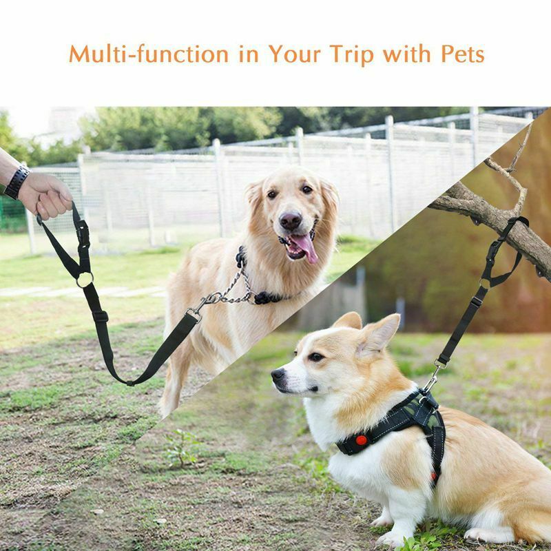 2 Pack Dog Seat Belt, Adjustable Dog Safety Vehicle Seatbelt Fit All Car He B7H8