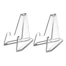 2Pieces Acrylic Coins Display Easel Holders for Badges Tokens Pocket Watches