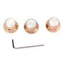 Pack of 3 Golden Volume Tone Speed Control Knobs for Electric Guitar/Bass