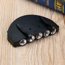 5 LED Battery Power Head Cap Hat Clip Light Lamp for Hunting Fishing