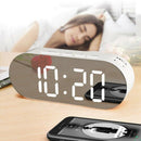Alarm Clock Digital Mirror Surface Dimmer Large Led Display With Dual Usb C