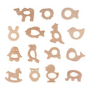 15pcs Set Baby Wooden Teether Charm for Teething Nursing Necklace Bracelet