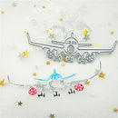 Grand Civil Aviation Aircraft Metal Cutting Dies For Scrapbooking Craft Decor JR