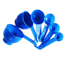 6 Pcs Blue Plastic Measuring Spoons Set Kitchen Tools Spoon Cooking
