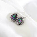 Colorful Mini Stud Earrings Women Water Drop Druzy Jewelry Stone Decor Allo Y5O0
