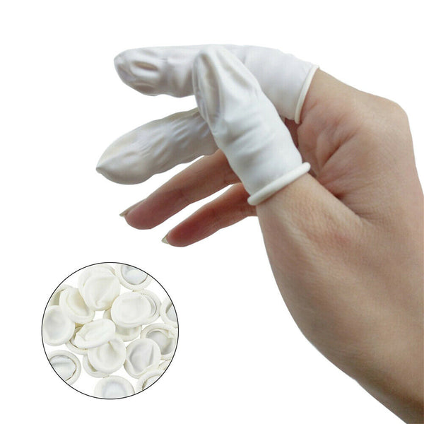 10pcs/set Disposable Finger Cots Nail Fingertips Protective Latex Gloves