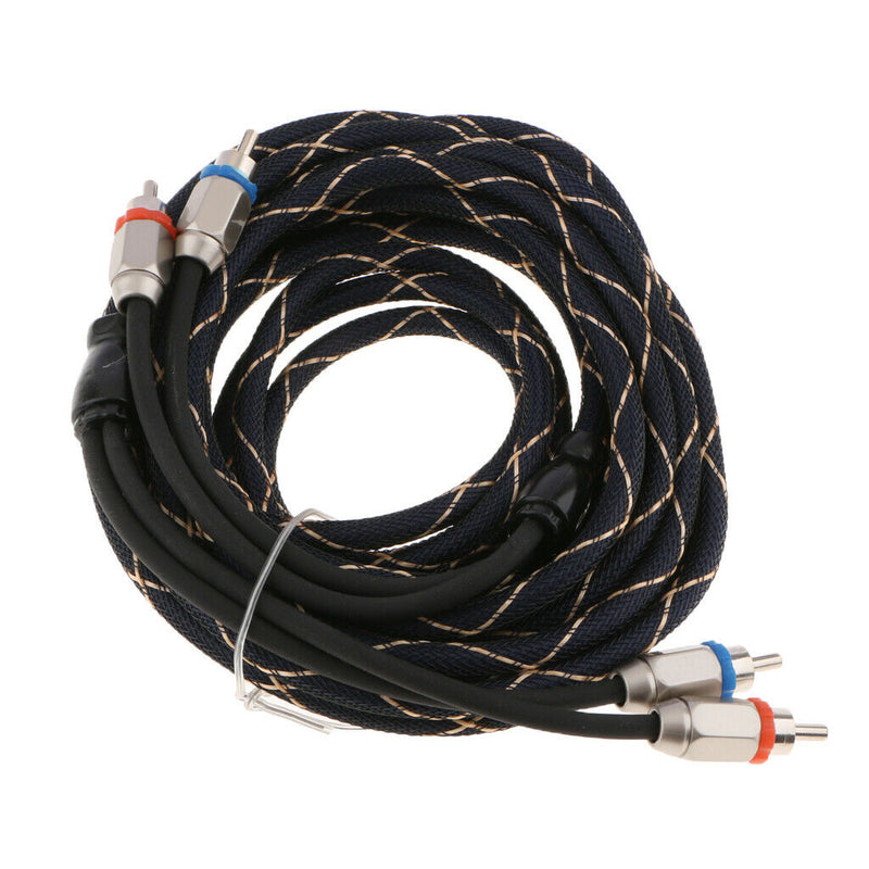 2RCA Male to 2RCA Male Plastic Shell Stereo Audio Cable, RCA Cable - 4.5m