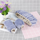 3Pcs/set Winter gray soft warm plush car steering wheel cover handbrake cover ME