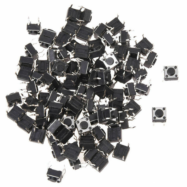 100 Pcs 6 x 6mm x 4.3mm Panel PCB Momentary Tactile Tact Push Button Switch C3A4
