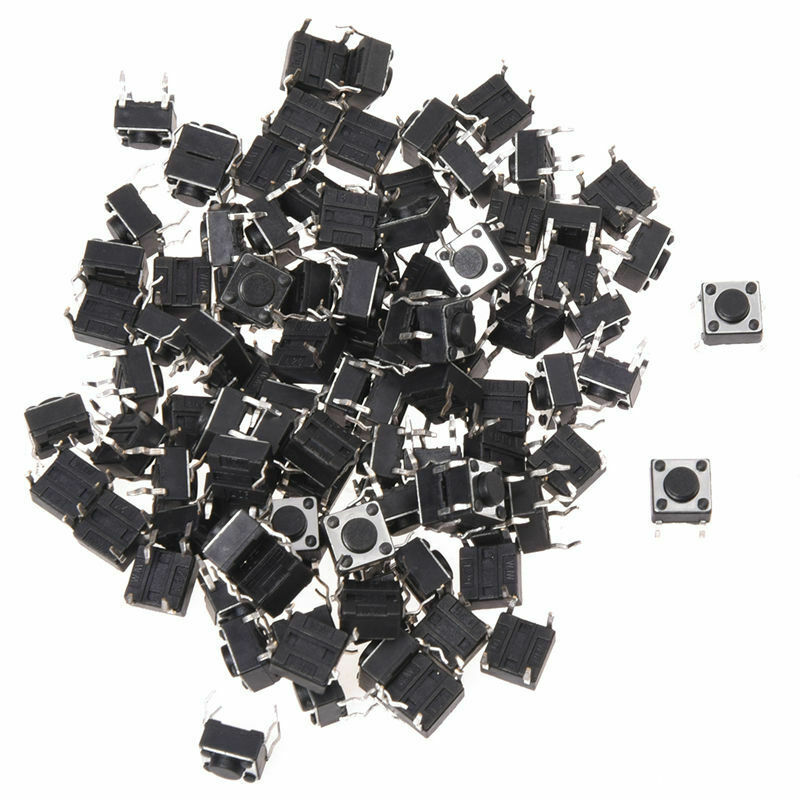 100 Pcs 6 x 6mm x 4.3mm Panel PCB Momentary Tactile Tact Push Button Switch C3A4