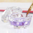 Top Crystal Glass Dappen Dish with Lid Bowl Cup Nail Art Craft Salon School Tool