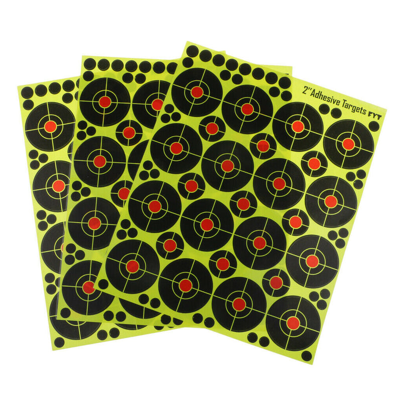 160pcs Shooting Targets 2'' Reactive Splatter Glow Florescent Paper Target