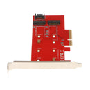 2 Port NGFF M.2 B+M Key SSD to PCI-E PCI Express 4X 4Lane Converter Card
