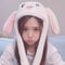 Cute Rabbit Hat Ear Will Move When You Hold The Leg Funny Plush Hat  rsJCAUB Kw