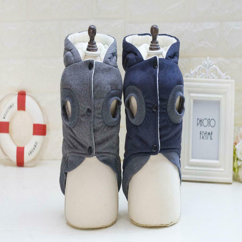 Christmas Winter Outfit Dog Cotton Jacket Sweater Jumpsuit Puppy Vest M