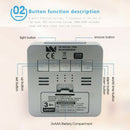 Global Radio Controlled Alarm Clock With Indoor Thermometer Time Snooze Opt