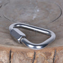 316 Stainless Steel 60KN Screwgate Locking Triangle Carabiner Outdoor Climbing