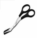 Women ladies eyebrow trimmer comb eyelash hair scissors cutter remover too lj