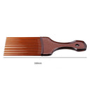 Wide Teeth Afro Hair Fork Comb Unisex Hairstyle Curly Insert Brush (Brown) A