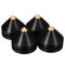 4Pcs Ebony Wooden HIFI Speaker Isolation Spike Cone Copper Feet 23 mm +Base Pad