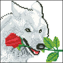 5D DIY Diamond Painting White Wolf Cross Stitch Embroidery Rhinestones Kits