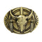 Retro Rodeo Western Cowboy Belt Buckle Engraved Bull Head Jeans Belt Decor