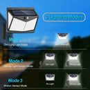 208 LED Solar Power Motion Sensor Wall Light Garden Lamp Waterproof Outdoor ABS
