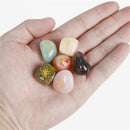 6xChakra Stones Engraved Symbols Polished Stone Natural Stone Feng Shui Yoga