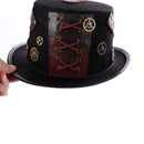 Steampunk Top Hat Retro Gothic Punk Cap Costume Accessory for Music Festival Day