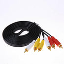 3 RCA Composite Male to Male Audio Video AV Cable for DVD TV