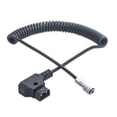 D-Tap To 2 Pin Female Plug Spring Power Cable Cord For BMPCC 4K Camera