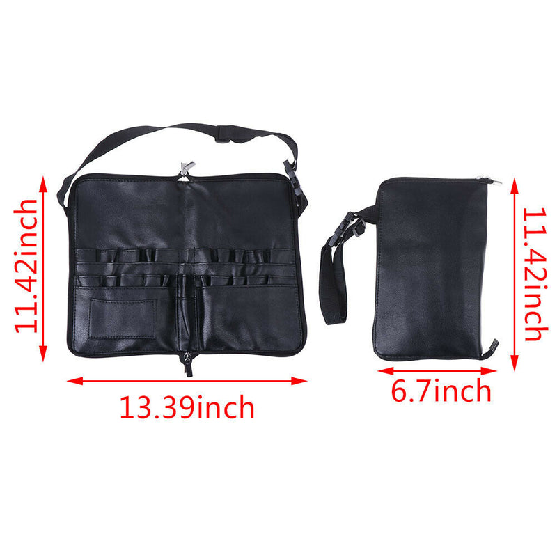 Makeup Brush Holder Case Bag Zipper Artist Strap Cosmetic Brush Makeup Brush FT