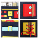 Felt Busy Board for Toddler Basic Skills Activity Board for Early Learn To Dress