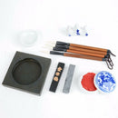 1set Chinese Calligraphy Brush Pen Ink Mixed Inkstone Writing Art Painting Tool