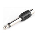 2pcs 6.5mm to RCA Male to Female Jack Plug Audio Video Converters Adapters