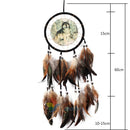 Dream Catcher With Feathers Fantasy Wall Art Hanging Decor Ornament Wolf Gift