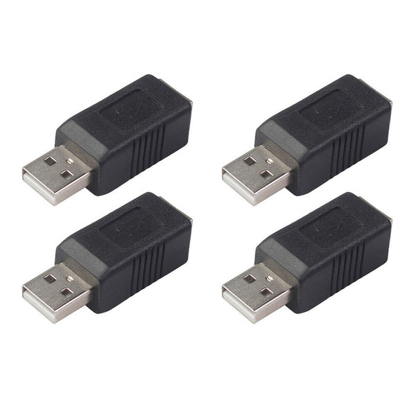 1/2/4pcs USB A Male Plug to USB B Female Jack Adapter Converter for PC