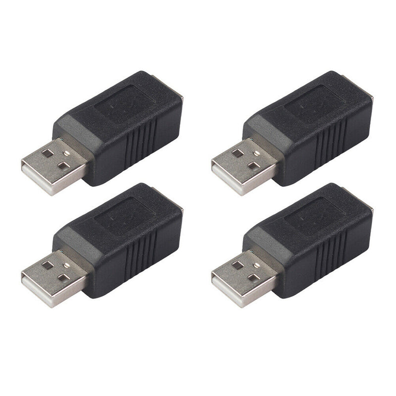1/2/4pcs USB A Male Plug to USB B Female Jack Adapter Converter for PC